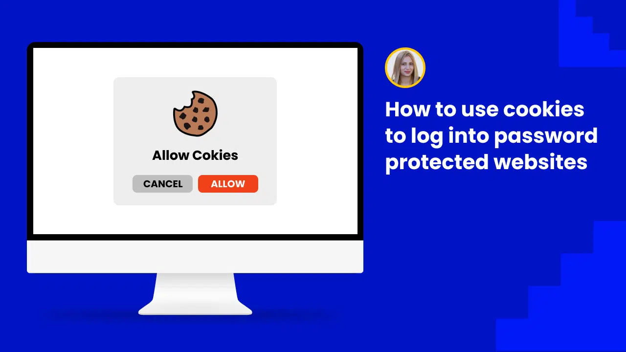 how to cookies to log into password protected websites